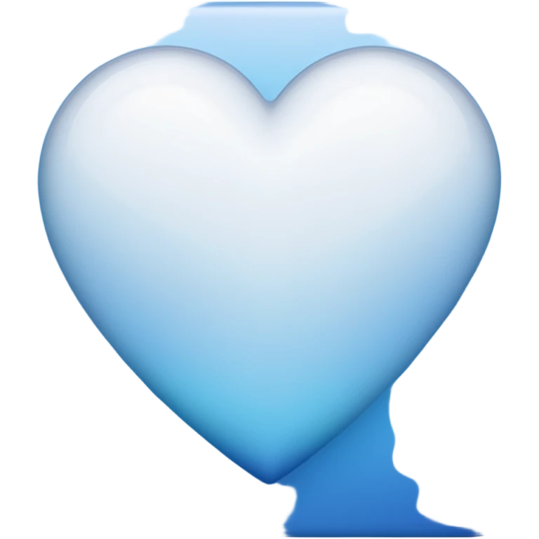 white heart with a blue gradient emoji