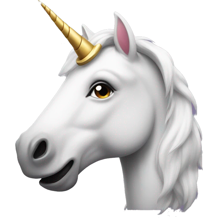 Unicorn smiling emoji
