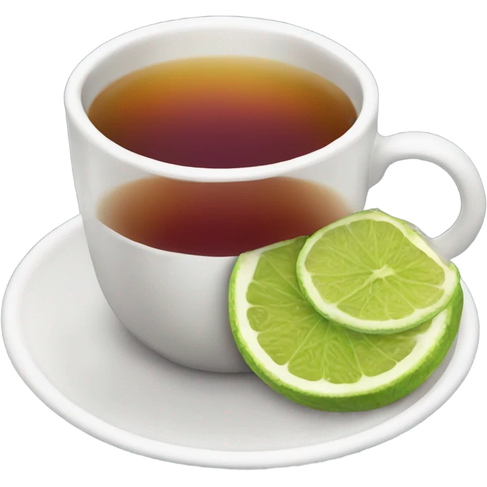 a cup of tea with bergamot slice emoji