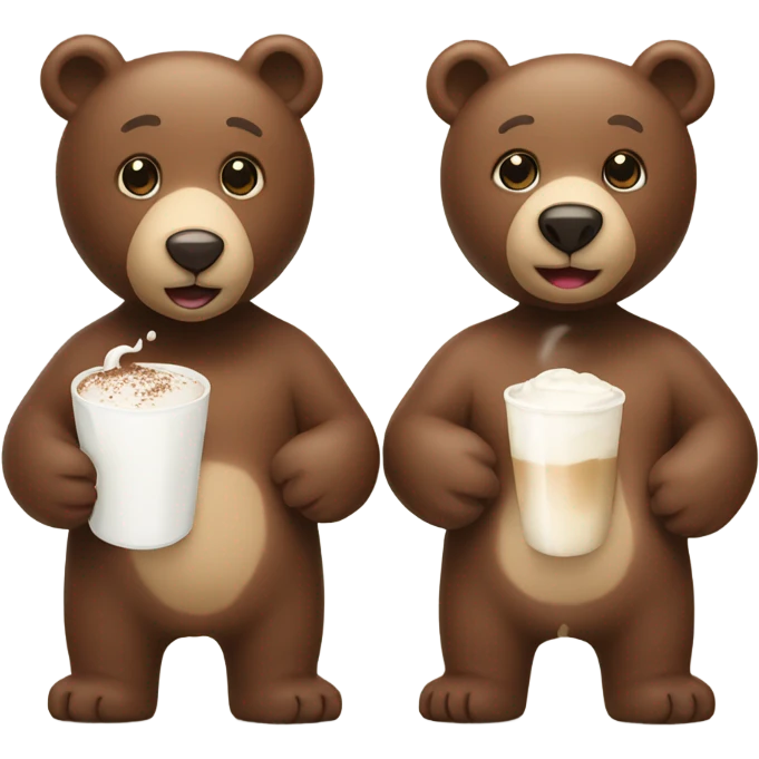 Mocha Bear and milk bear emoji