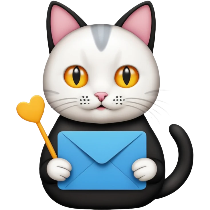 only cat text on the card. emoji