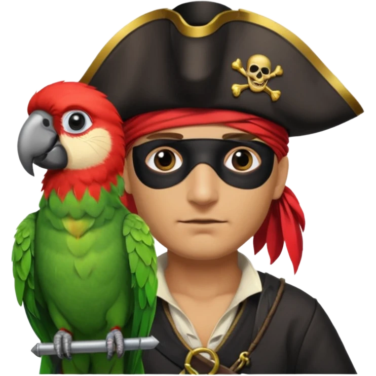 pirate and parrot emoji