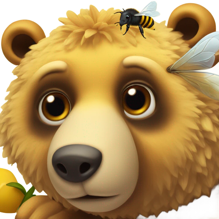 bee with a bear emoji