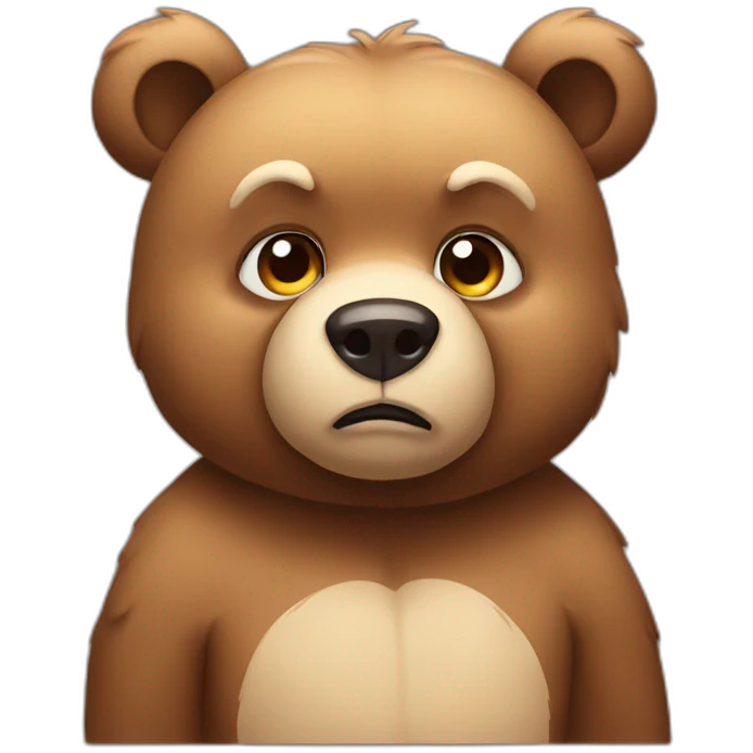 Pouty bear emoji
