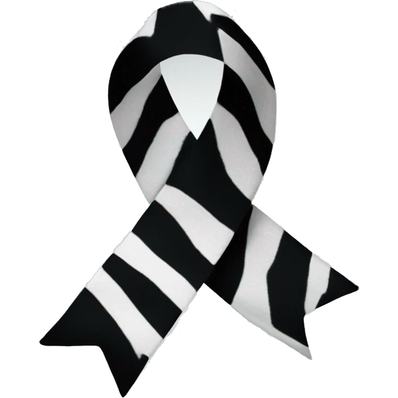 zebra print ribbon   emoji
