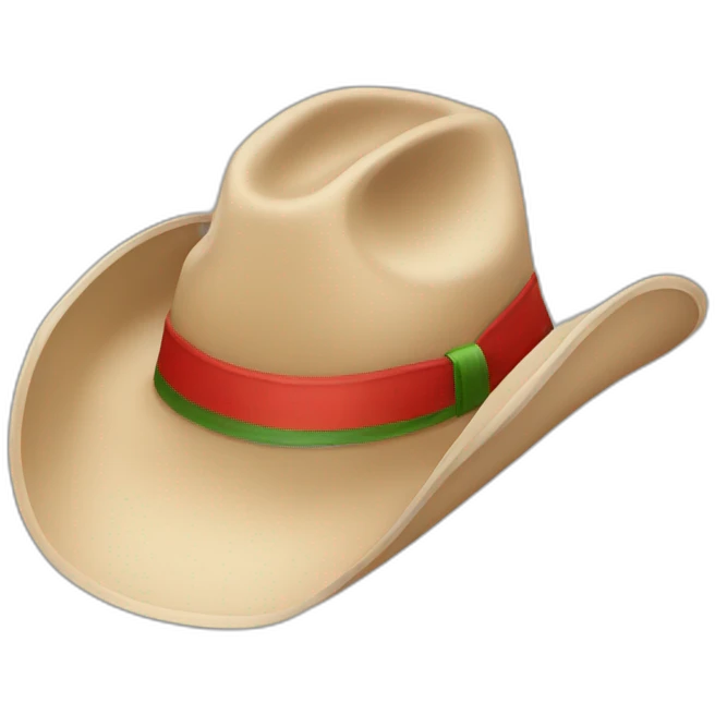 Christmas themed cowboy hat emoji