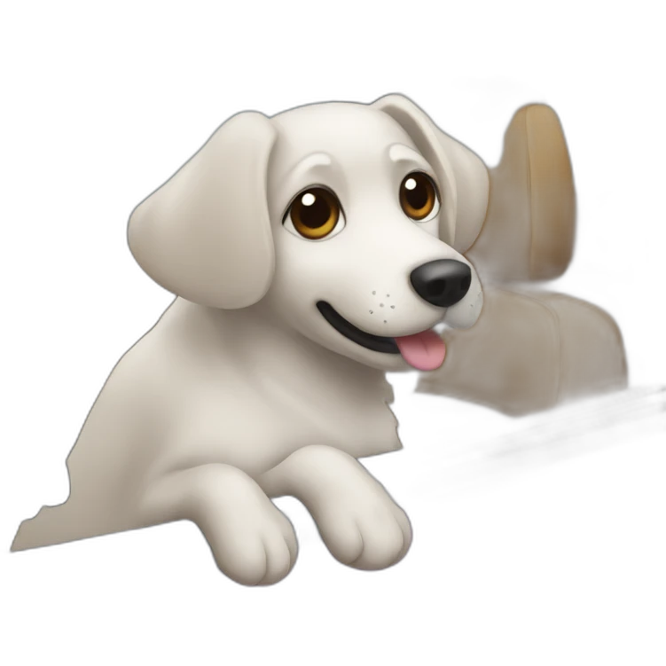 Un chien dans une voiture emoji