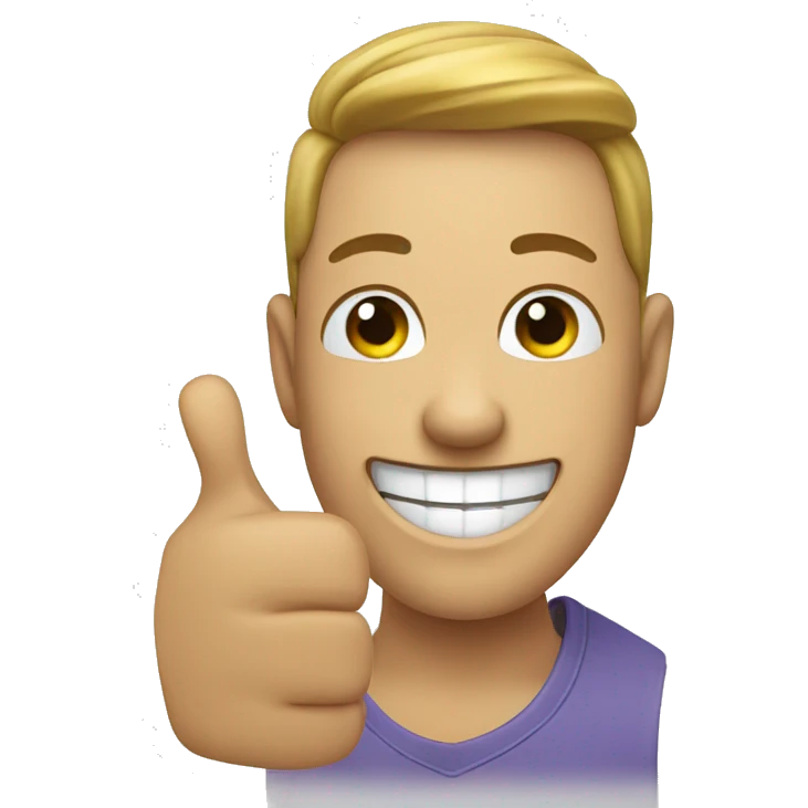 Smile with thumbs up emoji