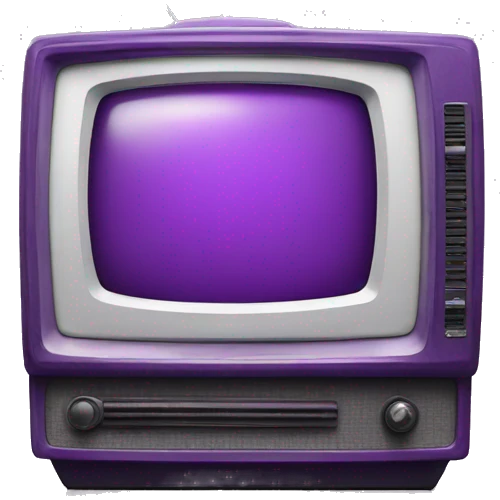 retro purple TV  emoji