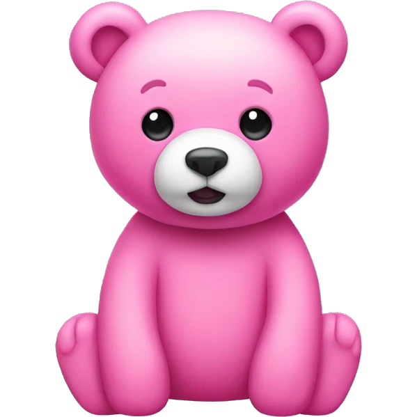 Pink bear emoji