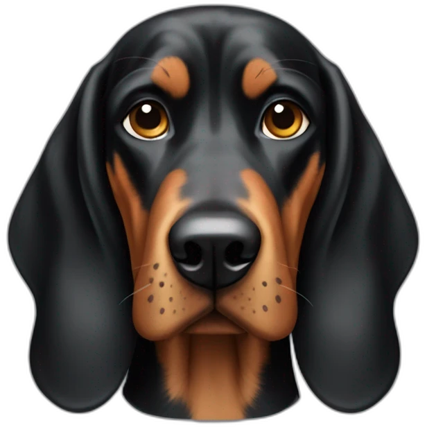 black and tan coonhound emoji