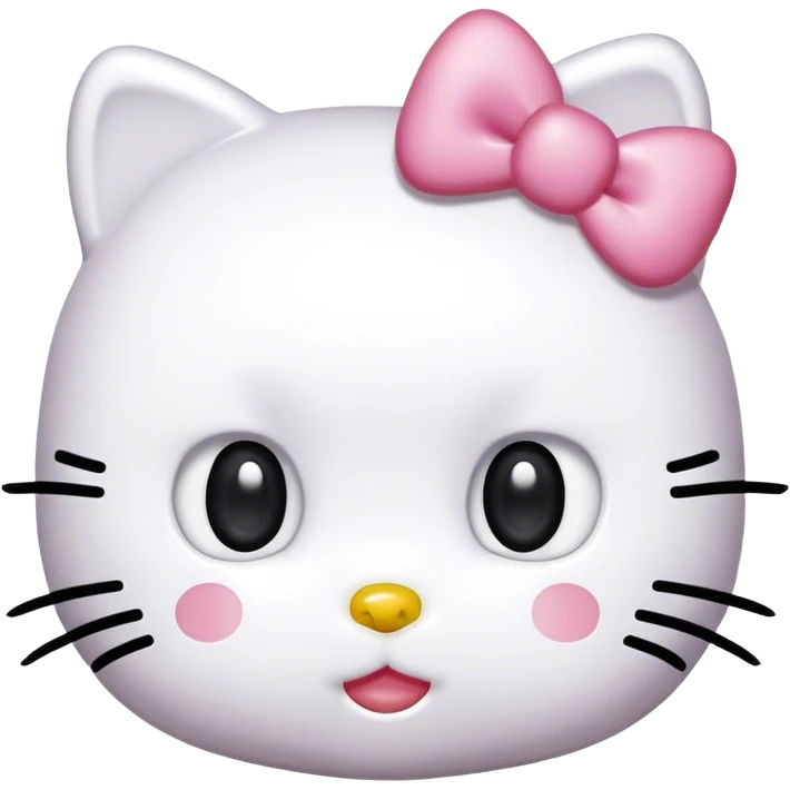  hello Kitty SANRIO, with an eyelash spooly emoji