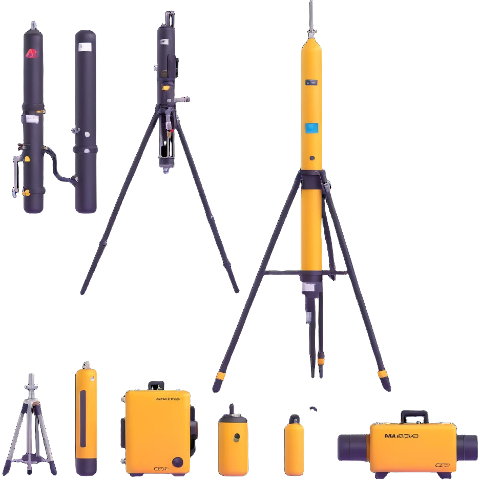 Collection of marine geology equipment including gravity corers, CTD sensors, and multi-beam sonar devices emoji