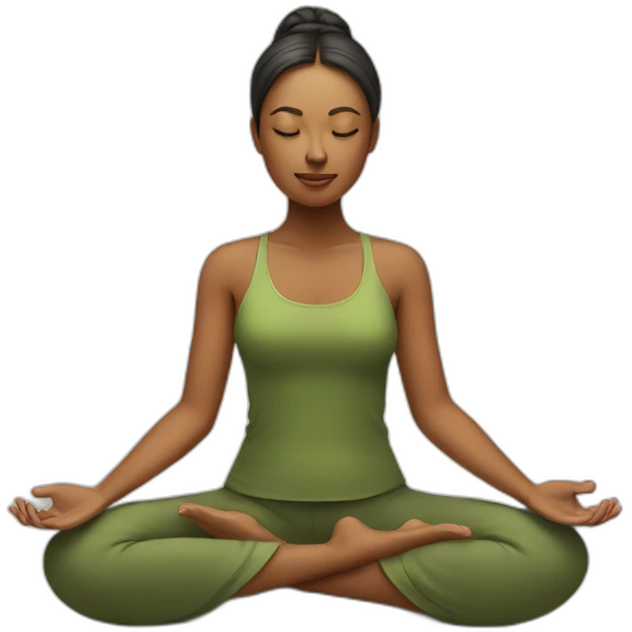 lady doing meditation emoji