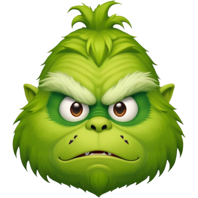 Grinch like monster emoji
