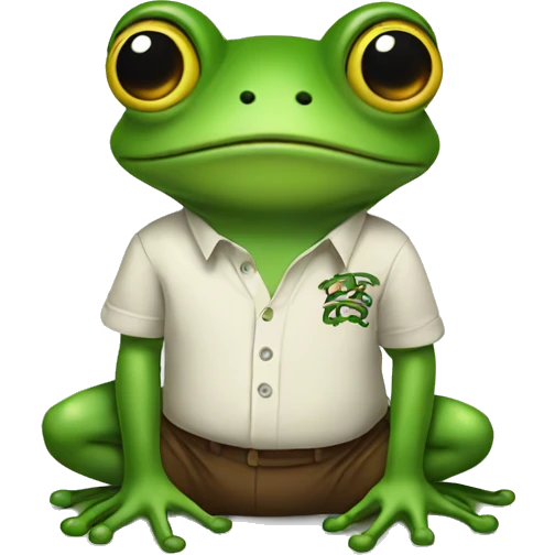 frog with a shirt that says zeke emoji