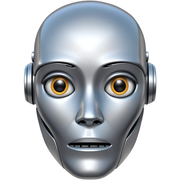 robot realizing they are sentient emoji