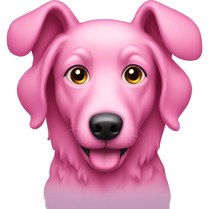 Pink dog emoji