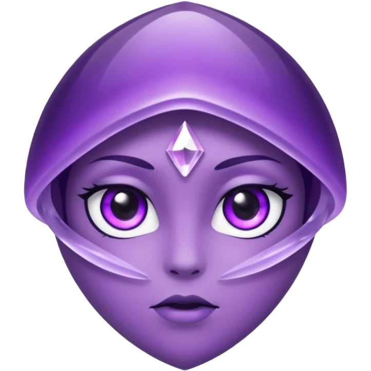 amethytst with eyes emoji