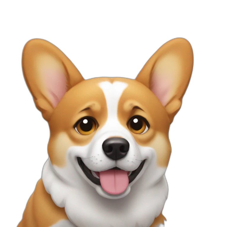 Un corgi qui pleure emoji