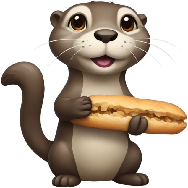 Otter eating food emoji