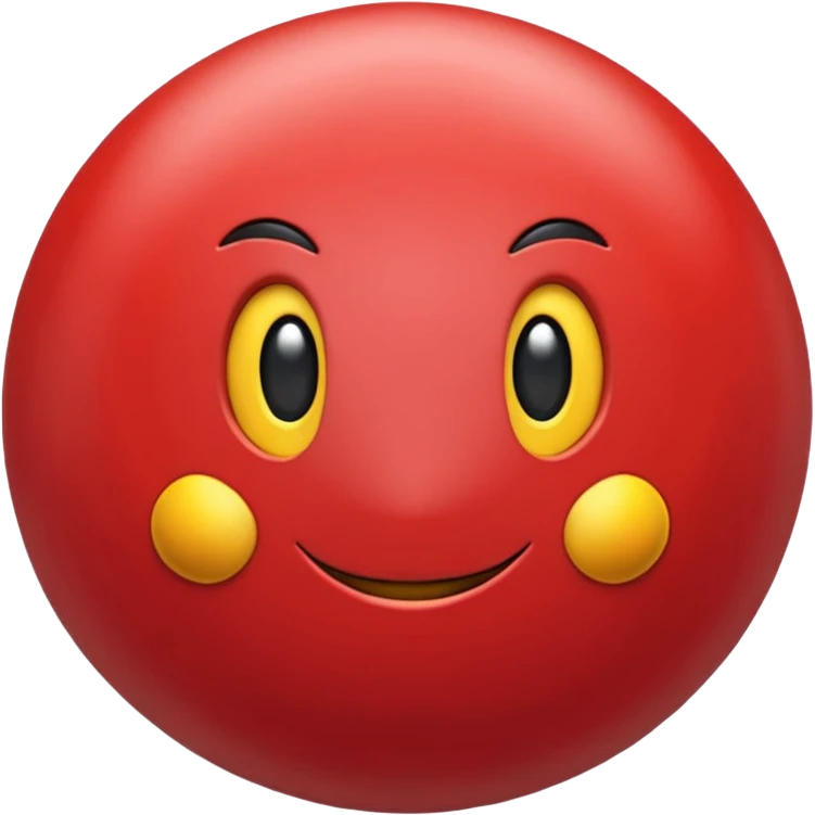 Uma pokébola redonda e simpática, vermelha em cima, branca embaixo, com uma faixa preta no meio e um botão branco central, com brilho suave e aparência limpa de emoji. emoji