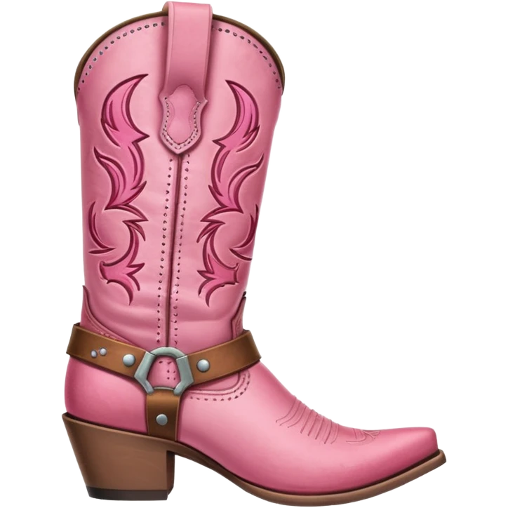 Cowboy boot pink emoji