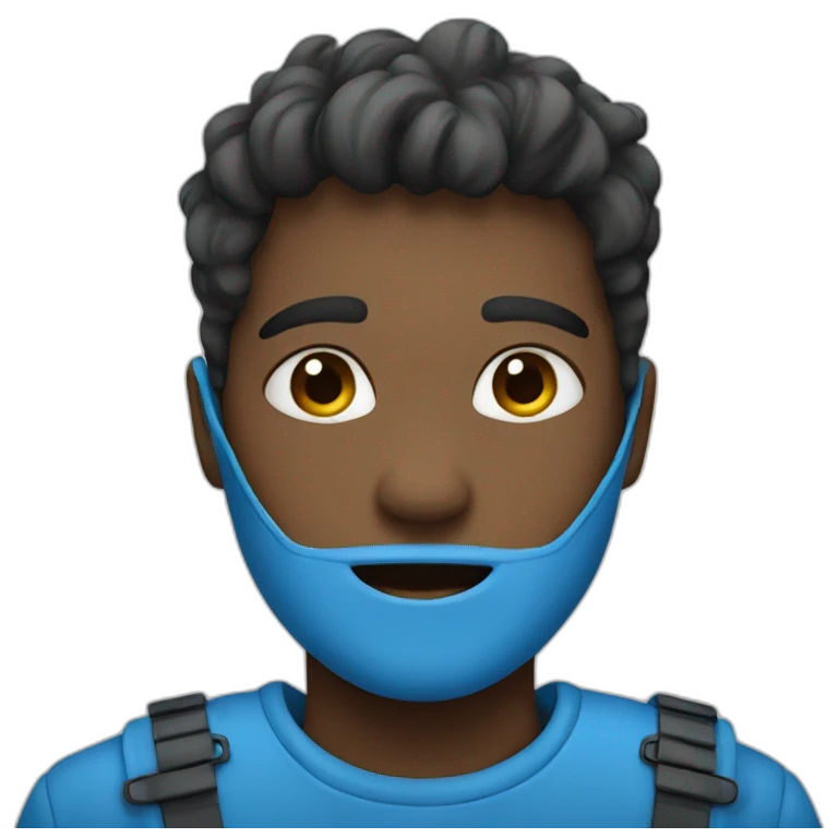 X with blue emoji