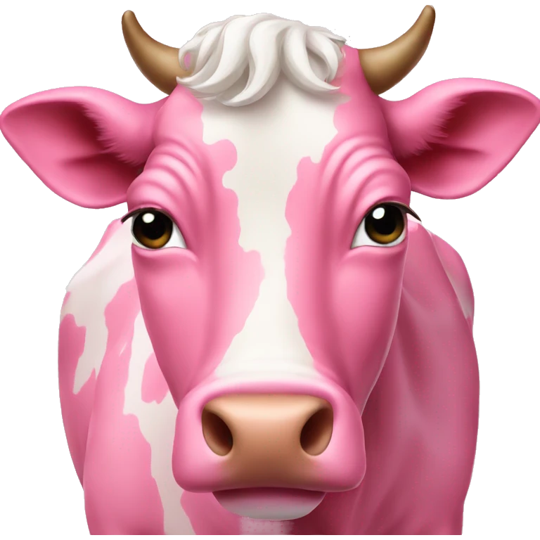 Pink cow emoji