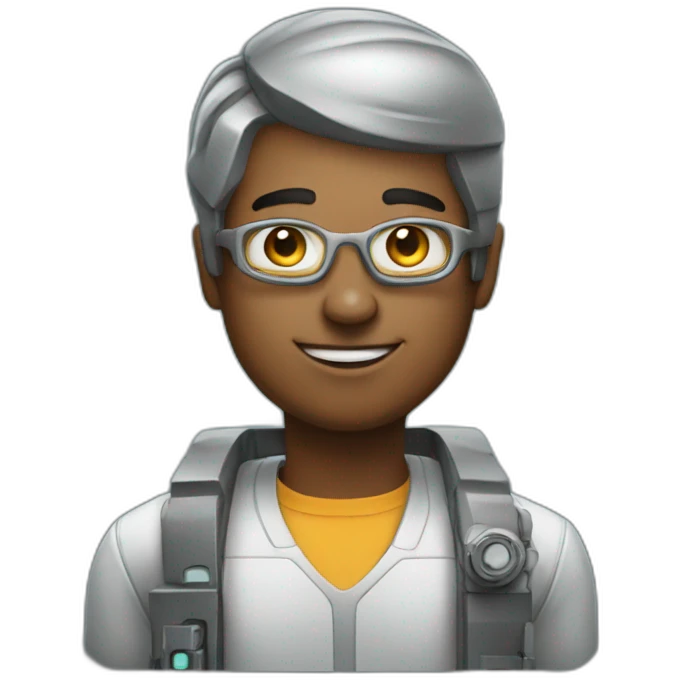 Robotic software engineer emoji