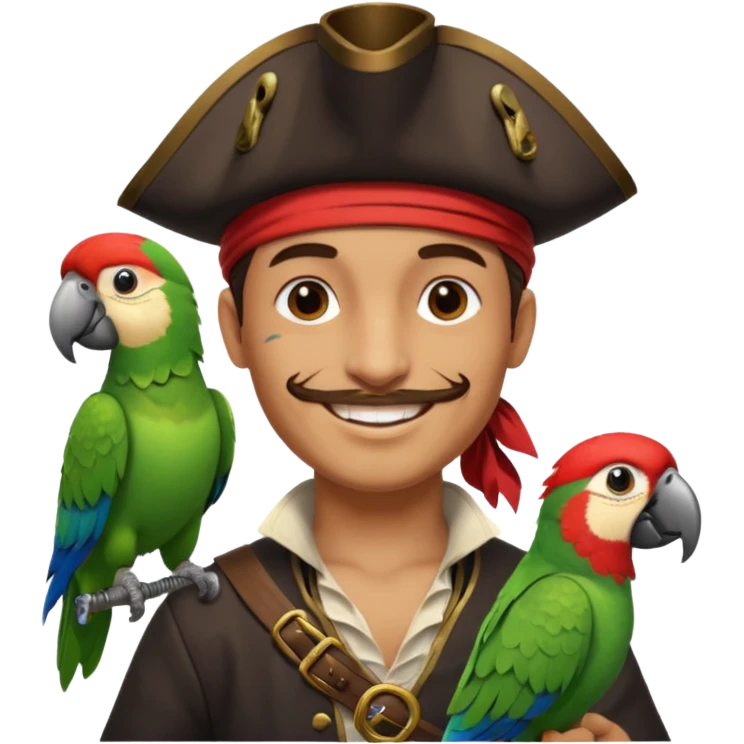 pirate and parrot emoji