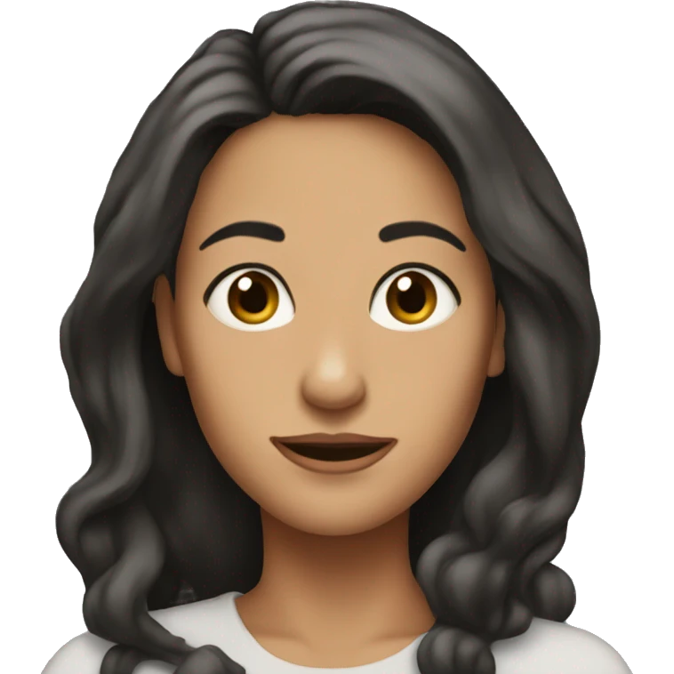mom 45 years dark long hair emoji