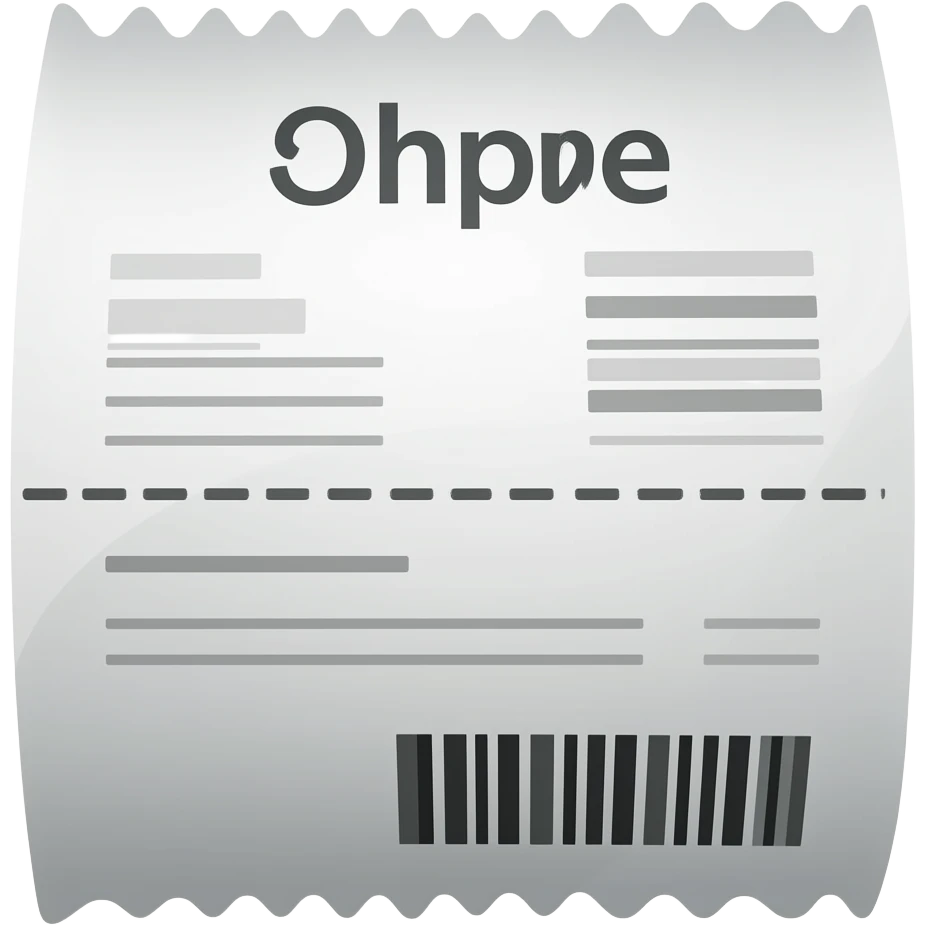 shopping receipt emoji