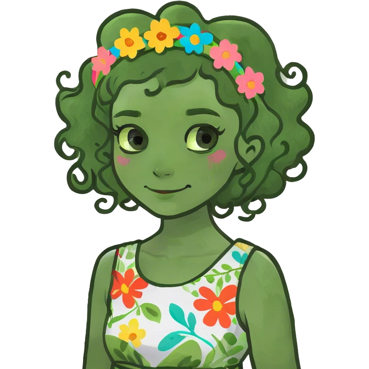 Curly girl emoji