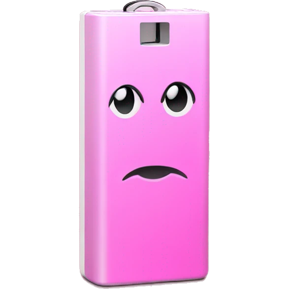 Pink portable charger  emoji