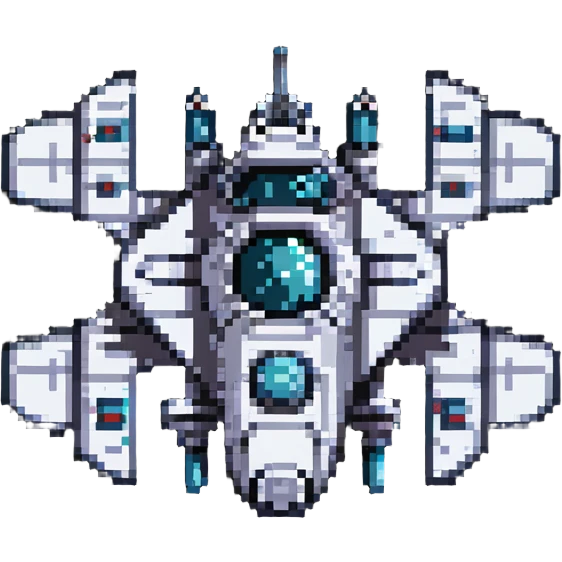 futuristic space cruiser, top-down view emoji