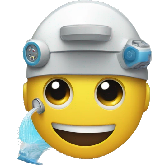 A pool with a cleaning robot emoji