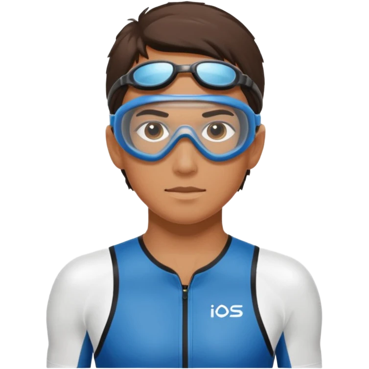 Schüler, der triathlon macht emoji