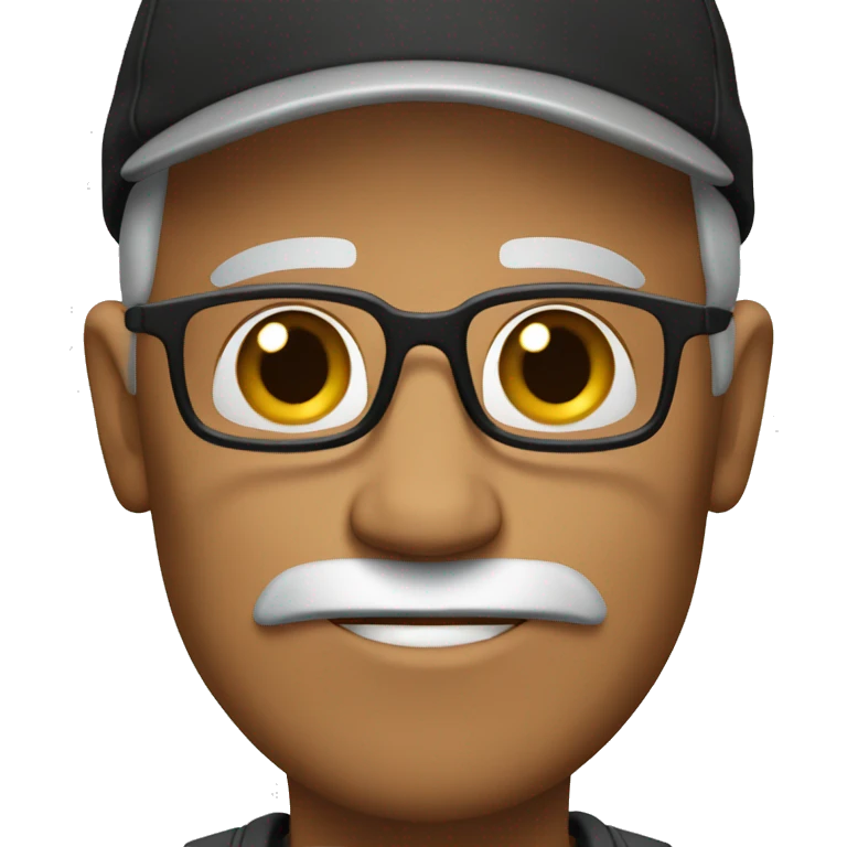 A bold old guy with black cap  emoji