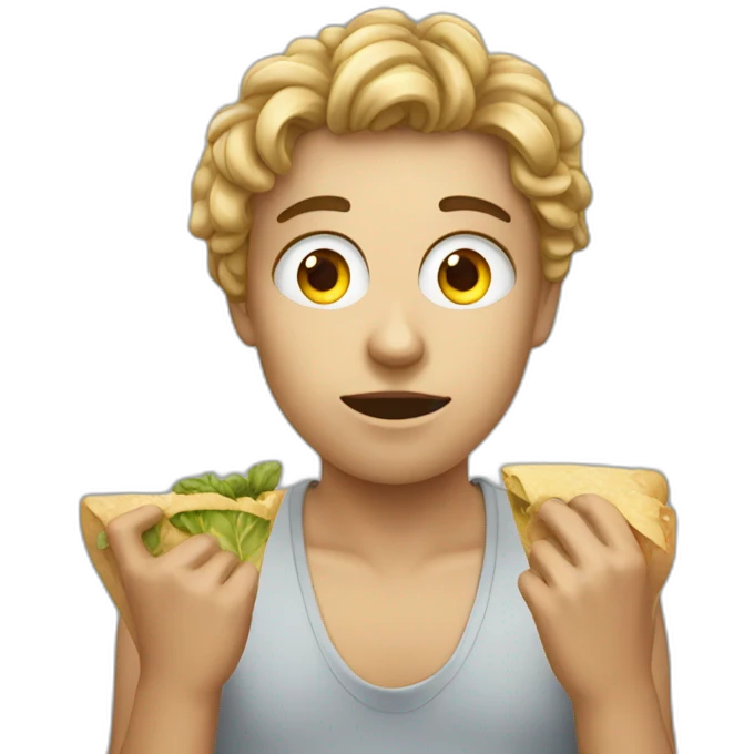 person thinks of food emoji
