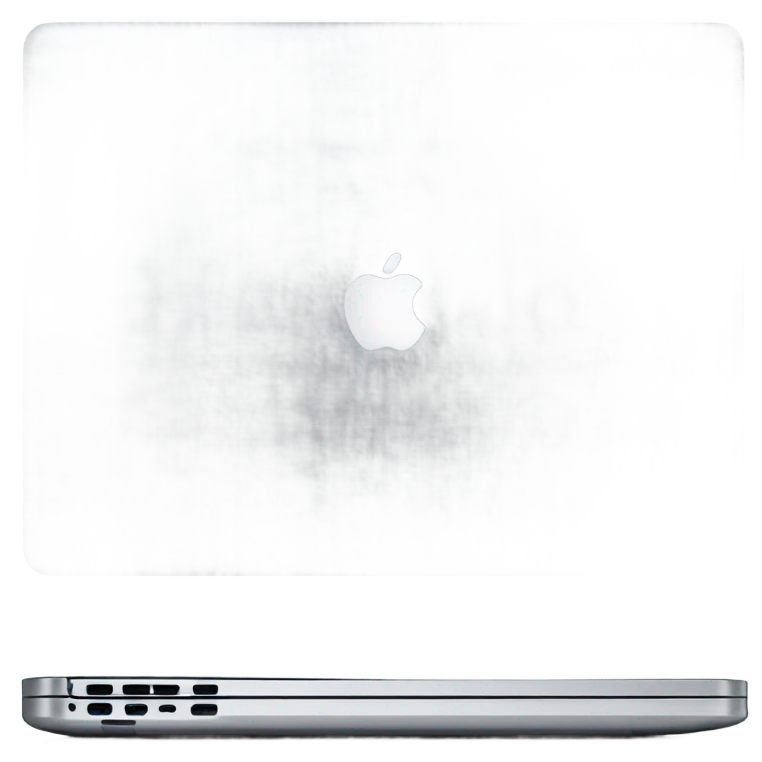 macbook pro partly closed silver  emoji