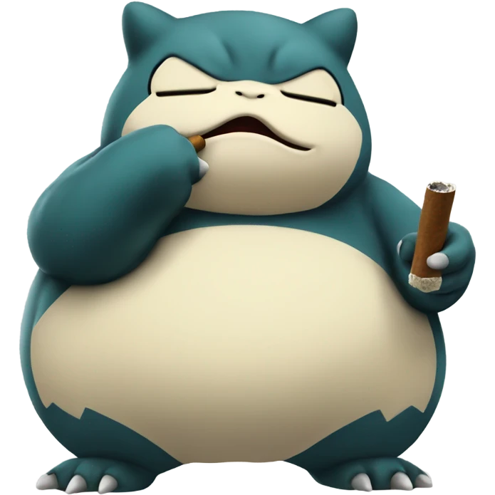 snorlax pokémon smoking a cigar emoji