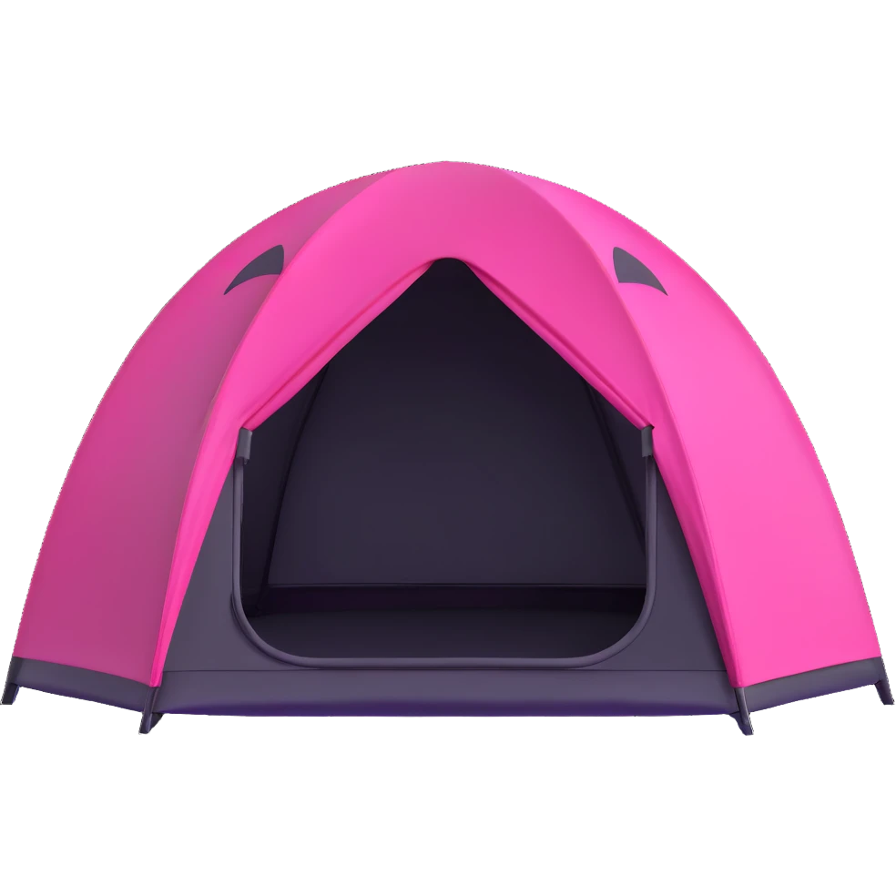 bright pink dome tent emoji