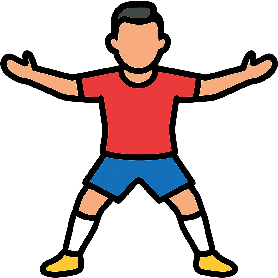 minimalist icon of Ronaldo emphasizing his famous goal celebration pose, modern icon style emoji