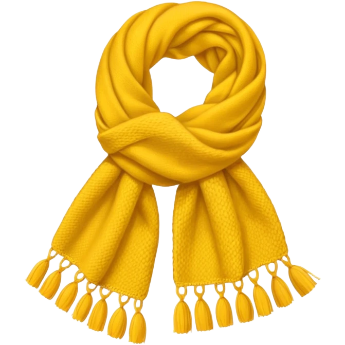 yellow woolen scarf emoji