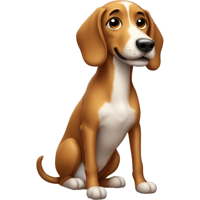 Sweet long dog emoji