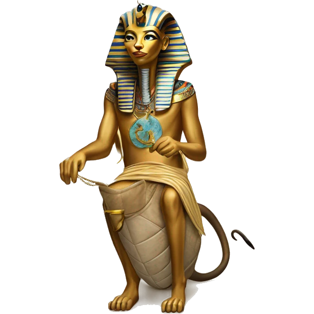 king tut RIDING INSIDE of a kangaroos pouch emoji