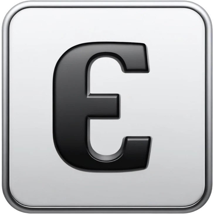 letters BLK black font with silver outline emoji