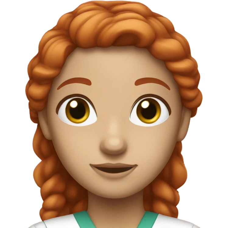 red head nurse with freckles and green eyes emoji