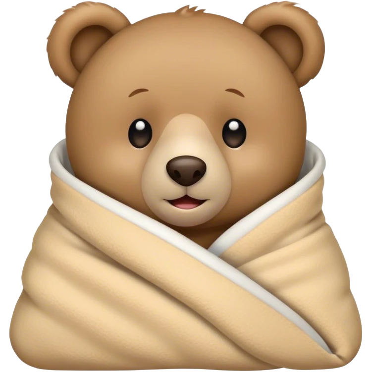 teddy bear cozy in blanket facetime call emoji